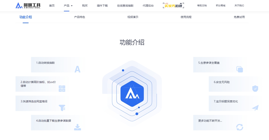 阿明工具淘宝生意参谋工具功能有哪些？有哪些作用？